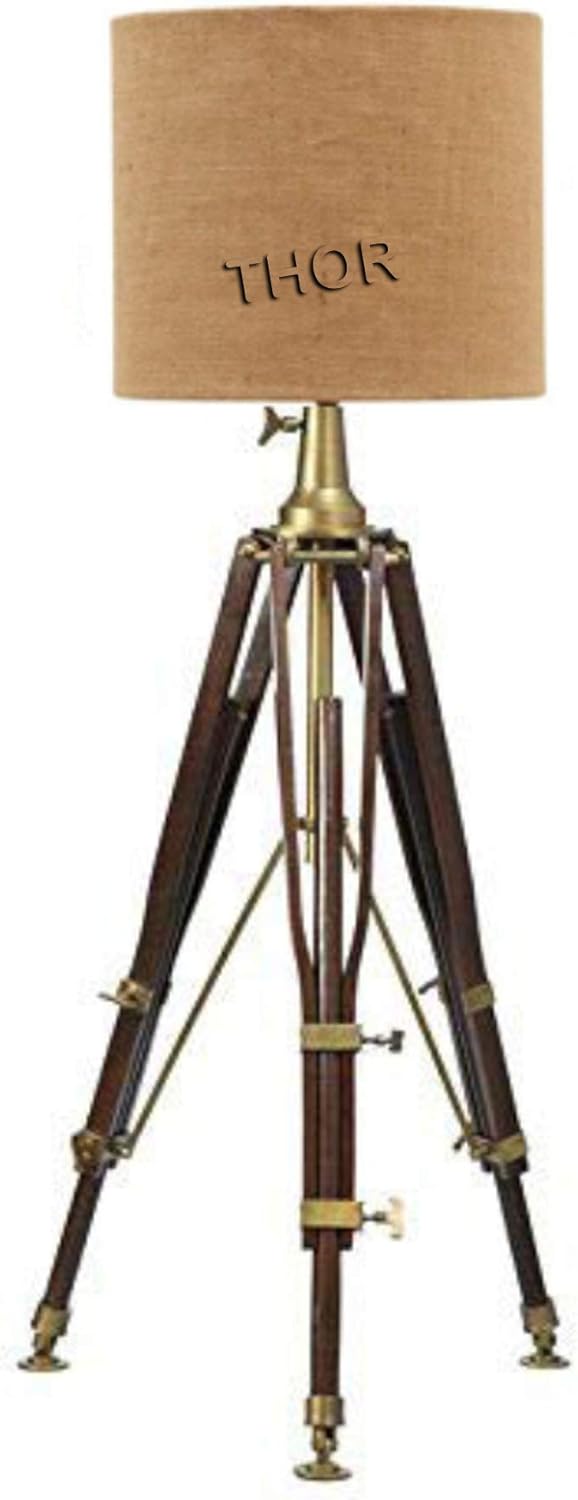 Antique Nautical Vintage Wooden Tripod Floor Lamp Without Shade Home Decor Rustic Vintage Home Decor Gifts
