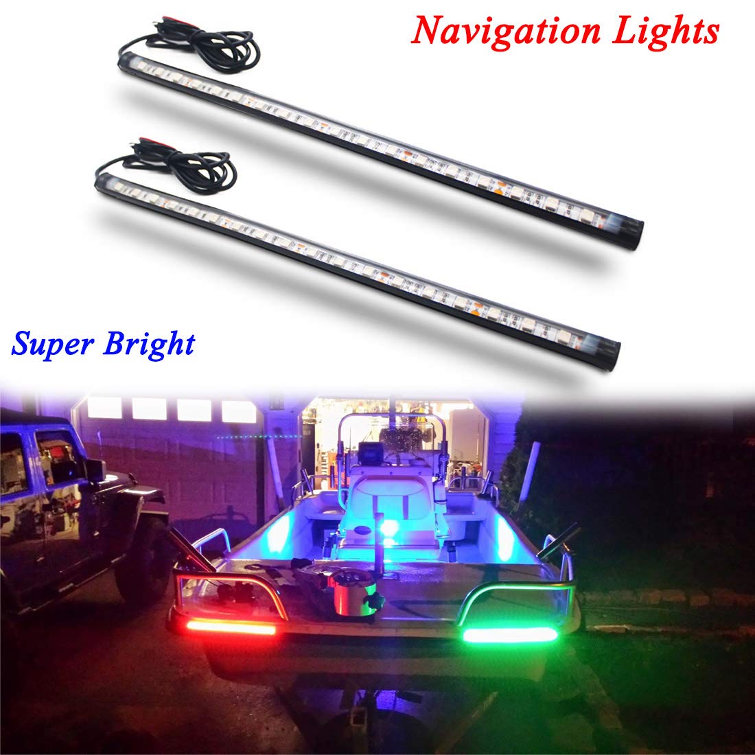 Boaton Marine Boat Led Navigation Lights, Night Fishing Lights, No