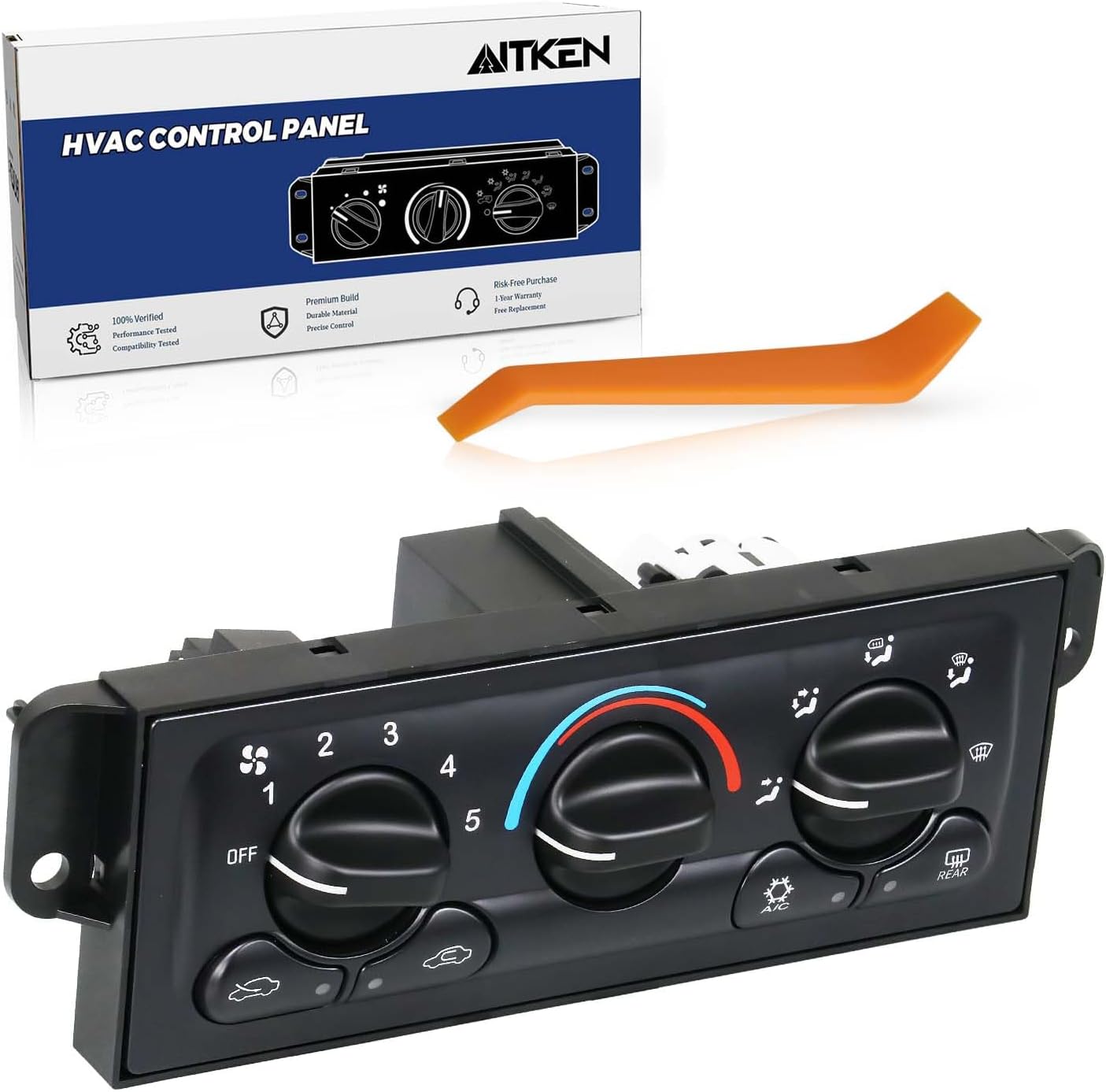 AITKEN AC Heater Control Panel Climate Control Module Switch Compatible with 1997-2005 Chevrolet Malibu 1997-1998 Oldsmobile Achieva 1997-1999 Oldsmobile Cutlass Replace# 599-213,22601654, 22601655.