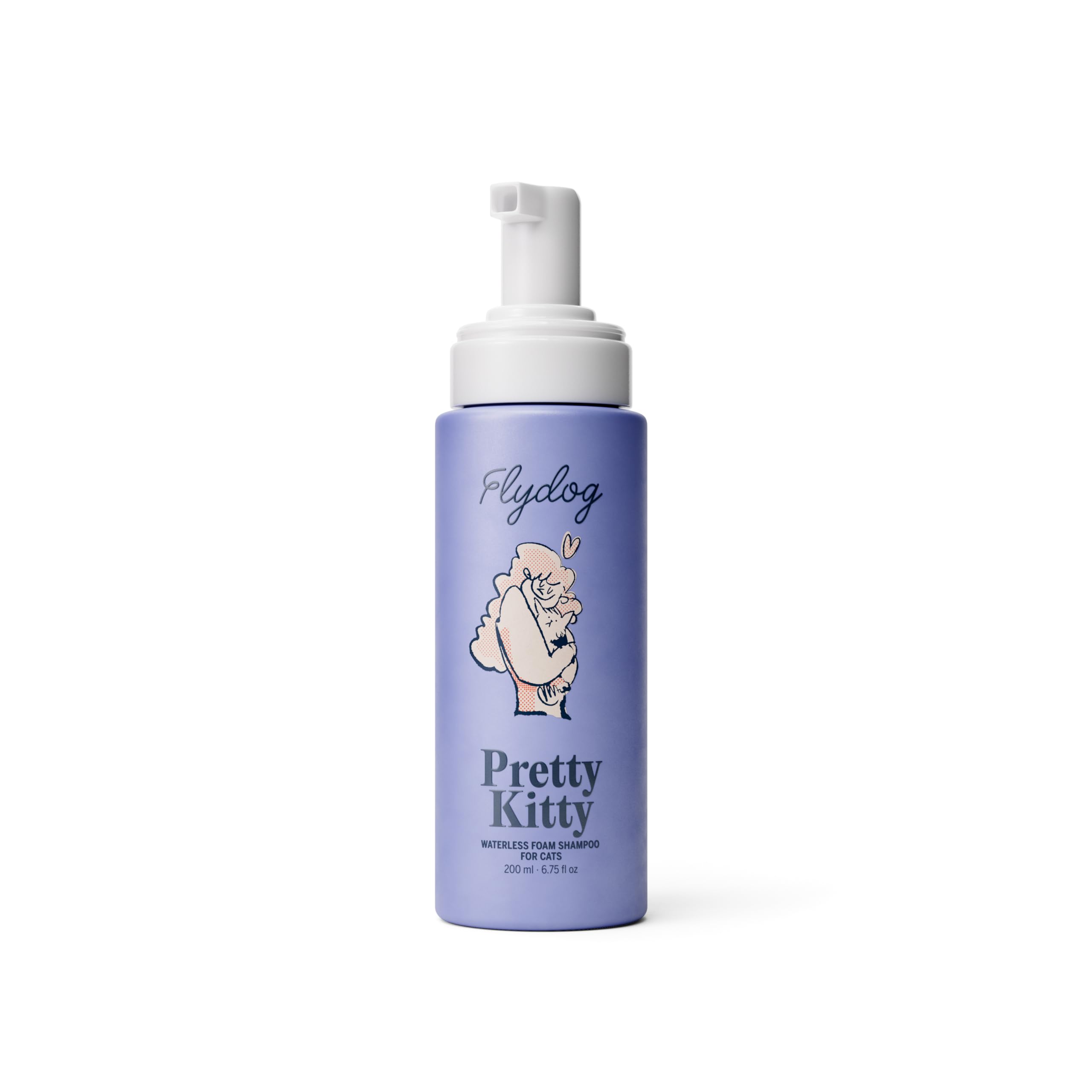 Pretty Kitty Waterless Cat Dry Shampoo – No Rinse, Lick-Safe, Moisturizing for Dry Skin, Detangler, Deshedding, Itchy Skin– Soap-Free Spray Foam for
