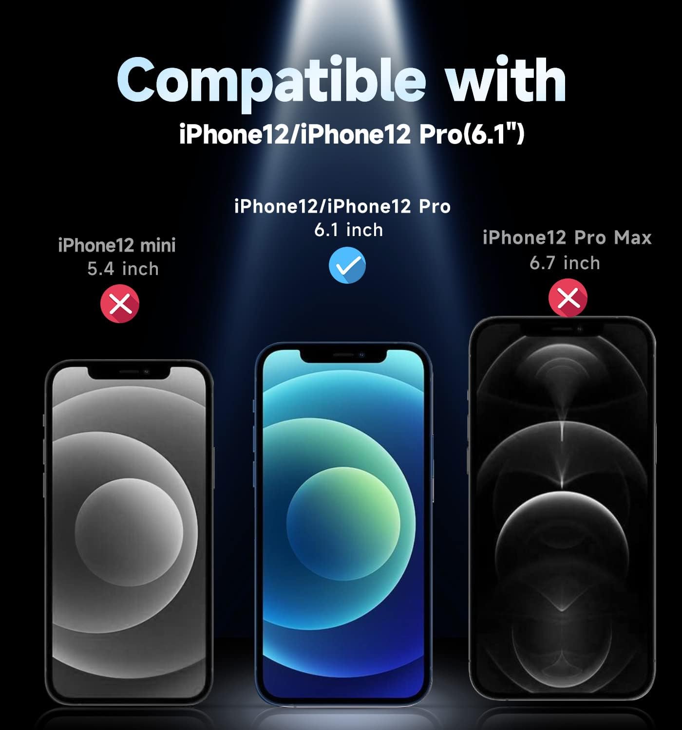 MAGIC JOHN 2 Pack for iPhone 12/iPhone 12 Pro 6.1 inch Tempered Glass Screen Protector, Auto Dust-Elimination Installation - Image 2