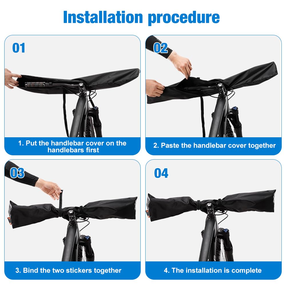 Lot de 2 Housse de guidon Ebike Protection, Velo Electrique pour Guidon Housse, transport Protection contre la pluie, protection contre l'humidité, la poussière et la saleté, universelle