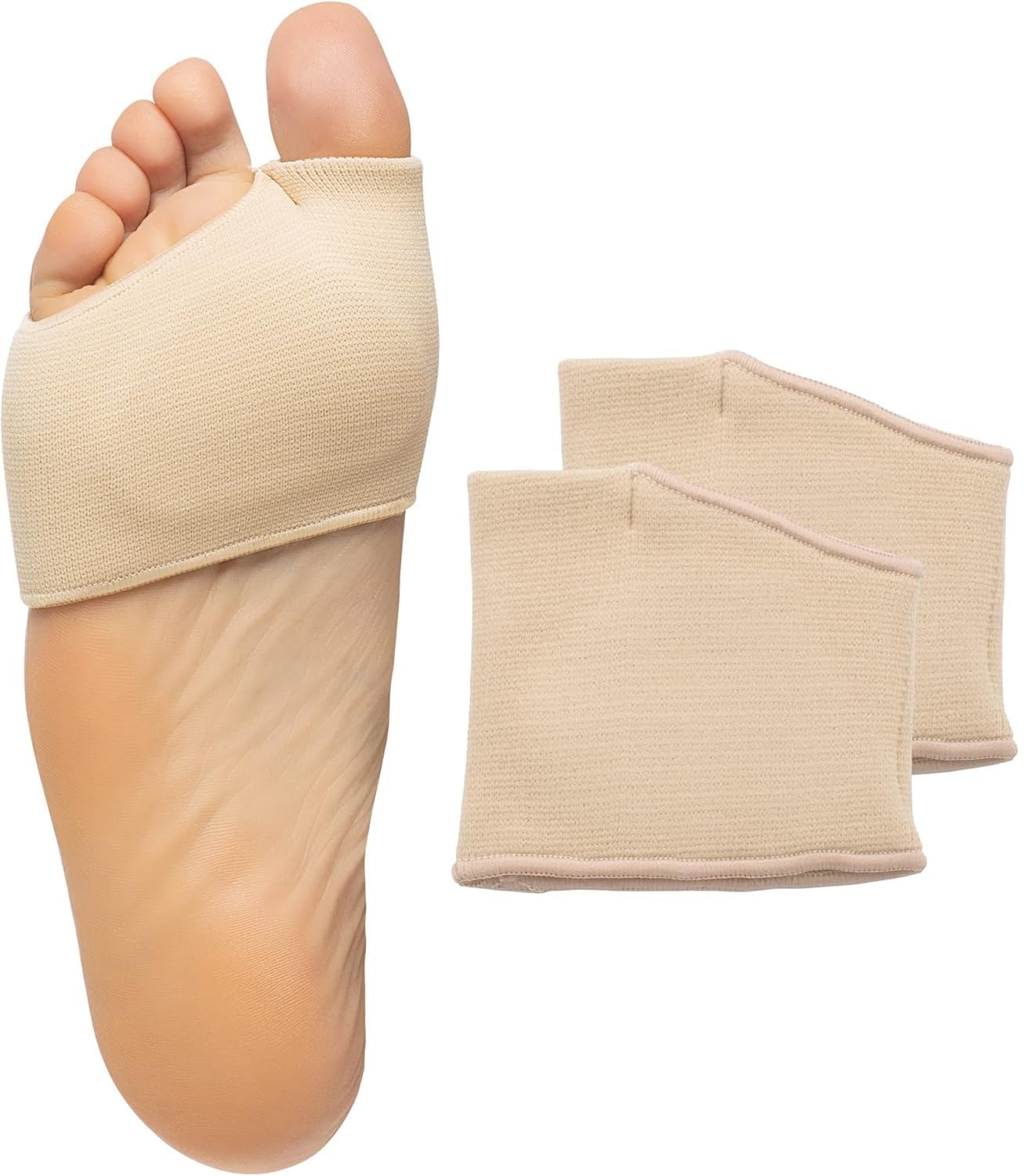 SEFLICA® Forefoot Pad for Pain Relief | Hallux Valgus Foot | Bunion Sleeve Foot Pad | Metatarsal Pad | Ball of Foo t Cushion for High Heels | Morton's Neuroma | Foot Support for Pain Relief (1 Pair) (Beige)-image-37