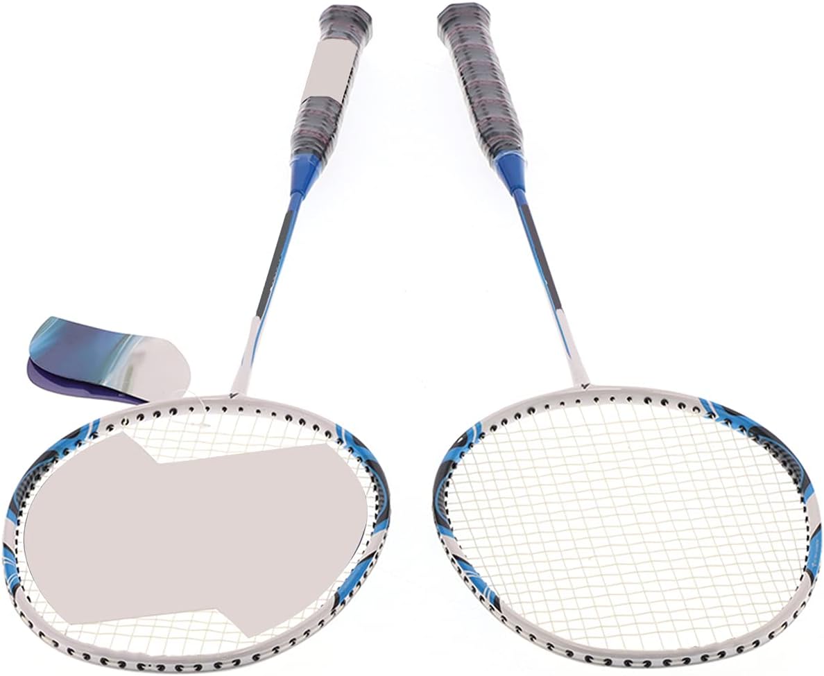 EVTSCAN SG8048 2 Player Badminton Racquets Set Adults Teenagers Lightweight Carbon Fiber Rackets