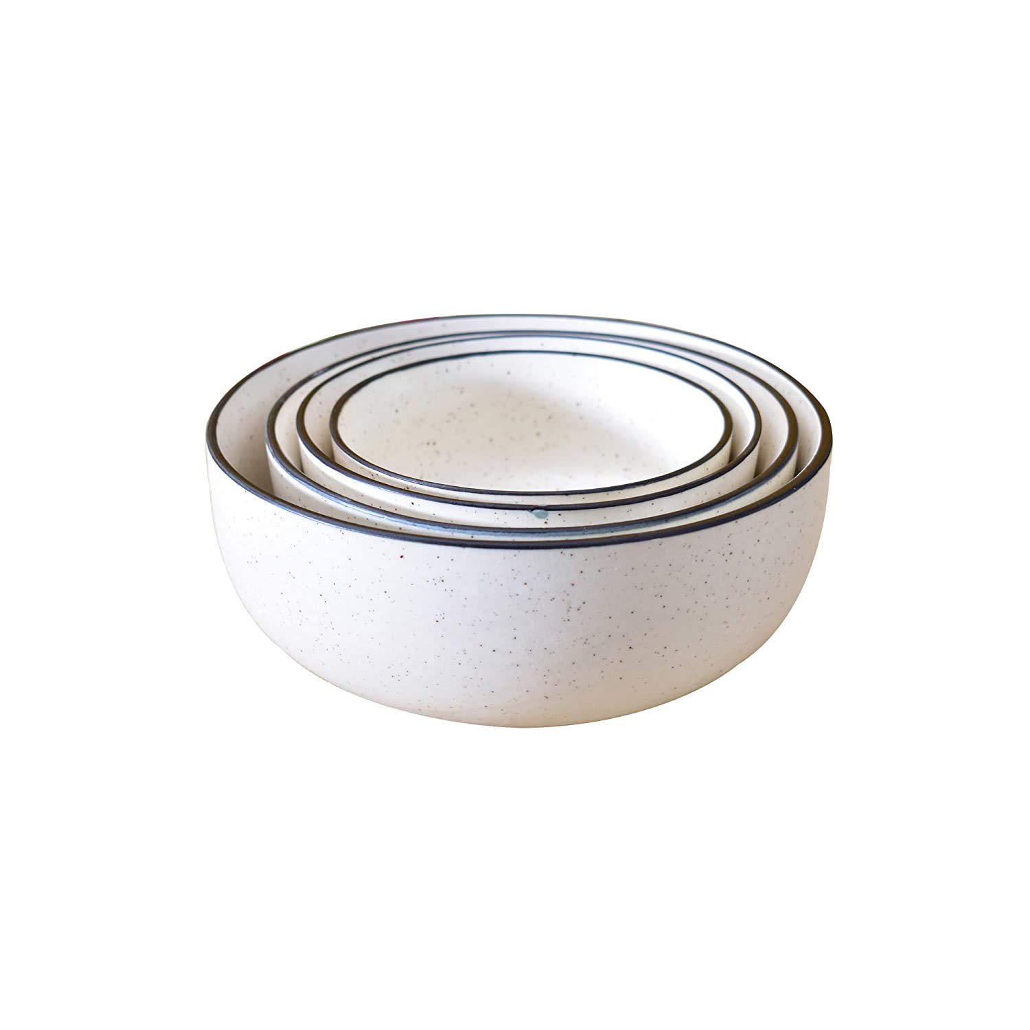 Unique Ss Classic Ceramic Mixing Bowls - Color- White Matt And Black (Set Of 4) 1000 ML (B08T96ZL79) Amazon Price History, Amazon Price Tracker