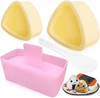 Onigiri Mold Set, 4 Pack Rice Ball Molds Combination, Musubi Press Mold, Triangle Shaped Rice Ball Mold for Lunch Bento and Home DIY