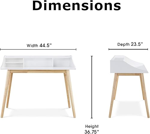 Miniatura 3 de Alton - Escritorio para computadora de escritura, estación de trabajo para computadora portátil, mesa de estudio simple retro para oficina en casa,