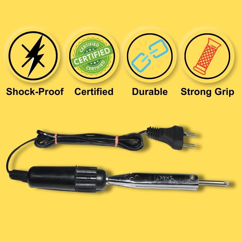 Image of Vtronix 35Watt Soldering Iron with Bakelite Handle for Precision Electronics Work | Soldering Machine for Home, Industrial & Electronics Workshop Reparing with Fast Heating & Heat Resistant Handle