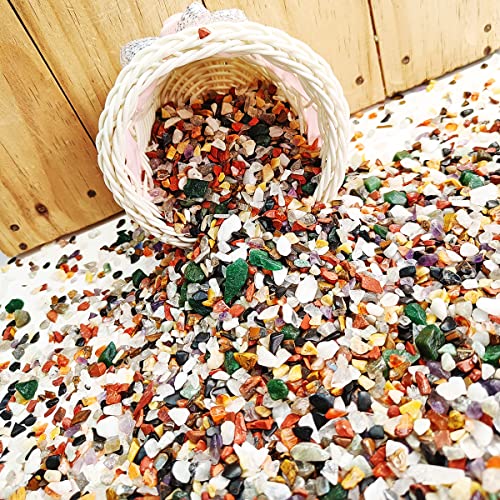 Image of Healing Crystal Chips for Vastu Natural Multi Color Chips Stone 50 Gm Multi Color Crystal Stone Chips Dust Raw Rough Stone For Reiki Healing Meditation