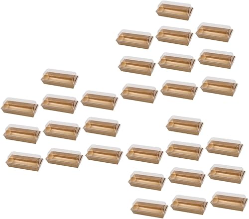 Mobestech 30 unidades para llevar recipientes de alimentos transparentes para sándwich de panadería, contenedores desechables, suministros para