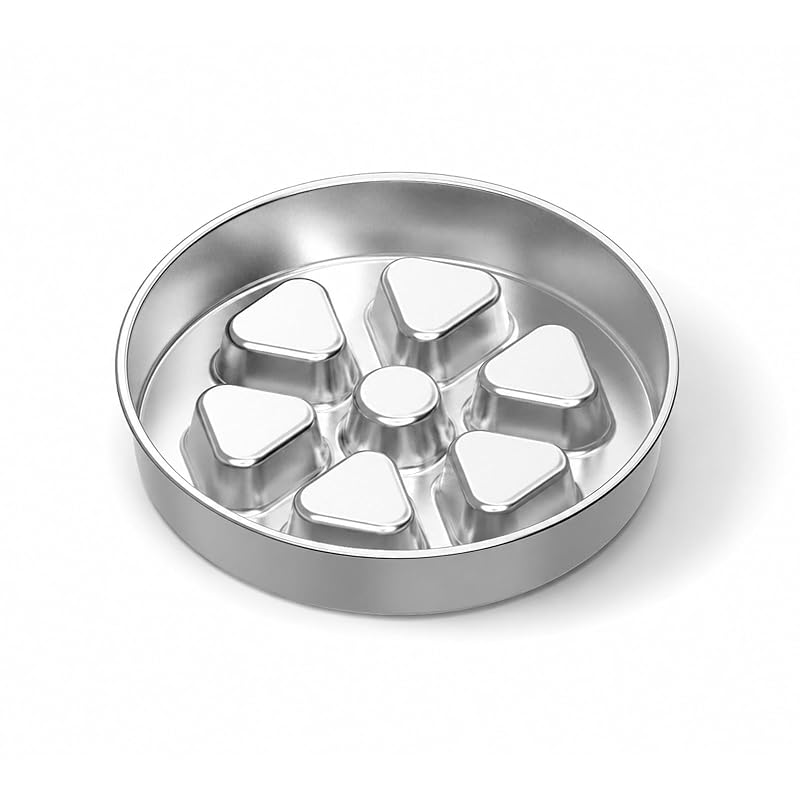 Comedouro Lento para Cães em Aço Inoxidável 304 com Labirinto e Base Antiderrapante kactoily 3 xícaras