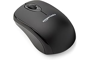 Amazon Basics 2.4 Ghz Wireless Optical Mouse for Smooth, Portable, and Precise Cursor Control