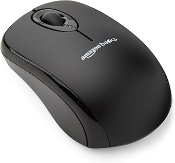 Amazon Basics Ratón inalámbrico con receptor USB nano, color negro