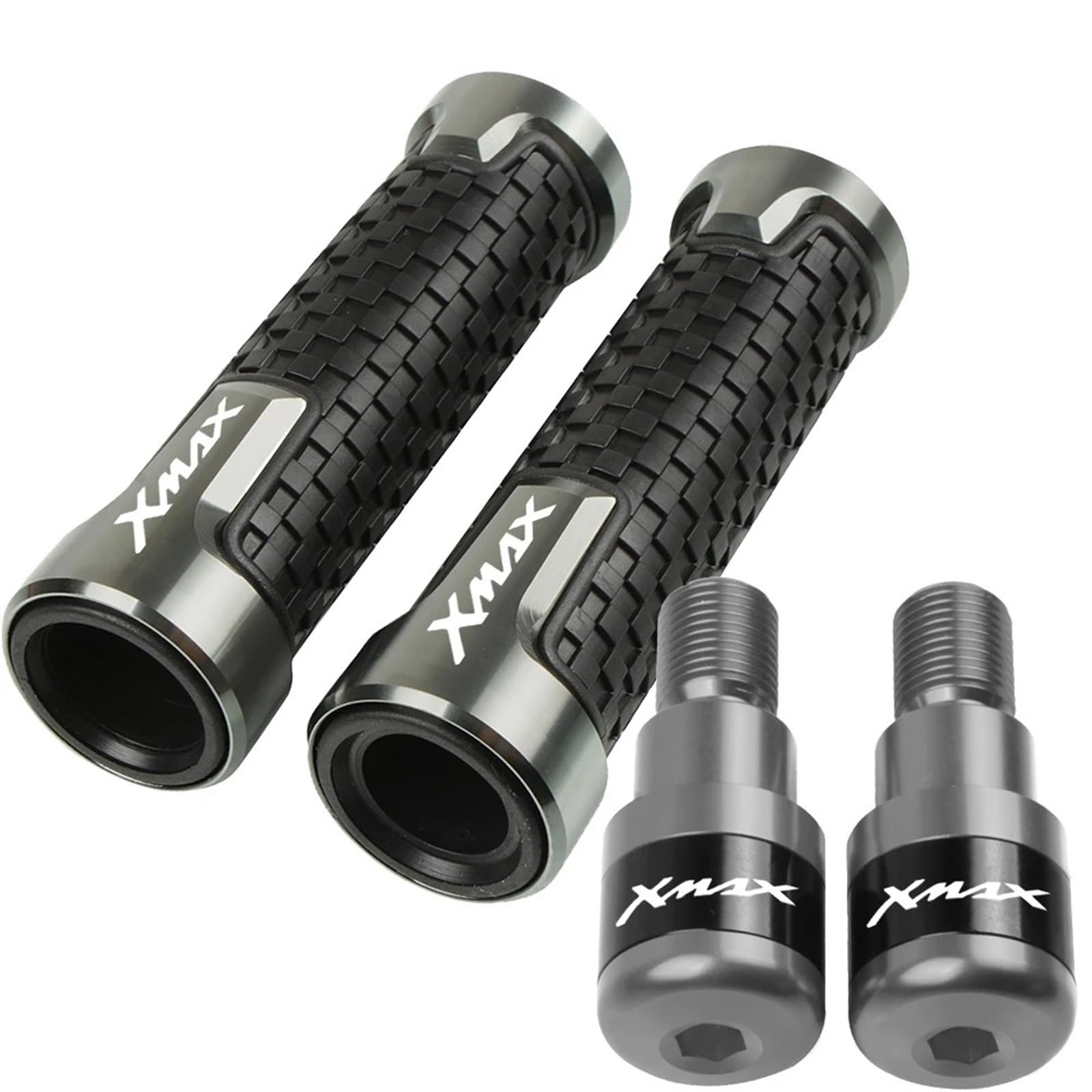 Dla YAMAHA Xmax 125 250 300 400 2013-2021 Kierownica Motocykla Uchwyty Do Kierownicy Uchwyt Zaślepka Zaślepka Wtyczka (Kolor : Grey Set, Rozmiar : 1)