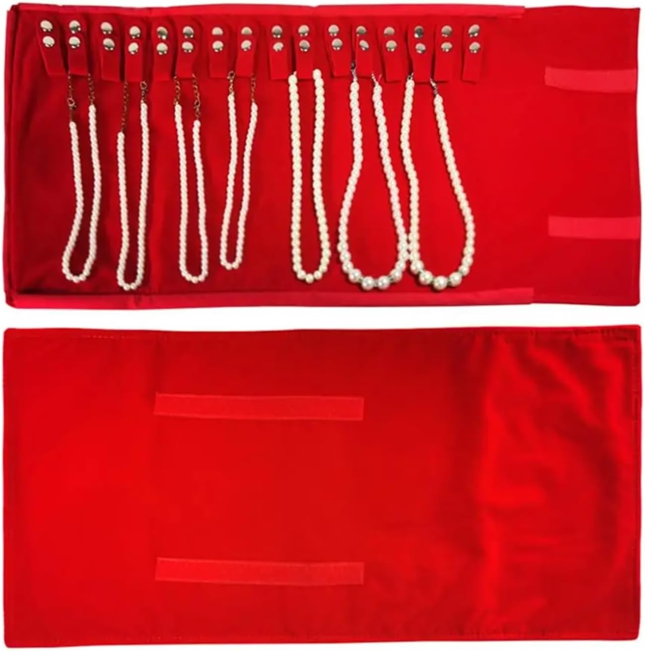 Secure Jewelry Roll Organizer For 16 Necklaces 5Metal SnapClosure