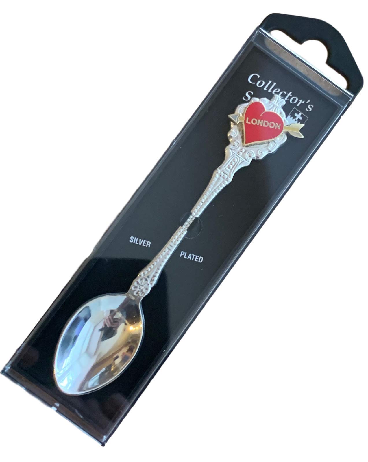 emblems gifts I Love London Heart Enamel Crested Silver Plated Souvenir Spoon in Gift Box