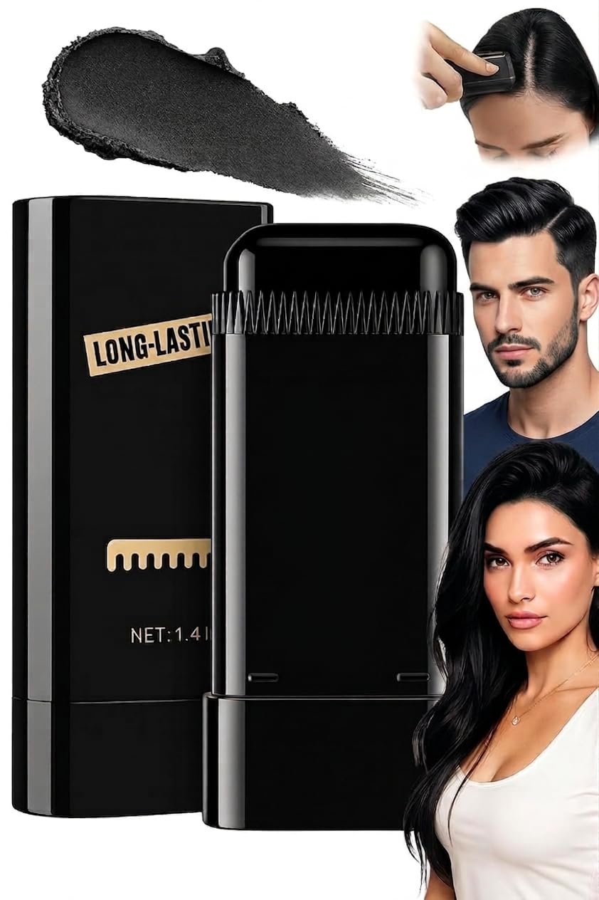 Hirglow Instant Hair Color Comb Stick for Grey & White Hair Coverage Waterproof, Sweat-Proof & Long-Lasting Quick Root & Hairline Touch-Up with Easy Comb Applicator Black Hair Dye Stick for Men & Women-image-30