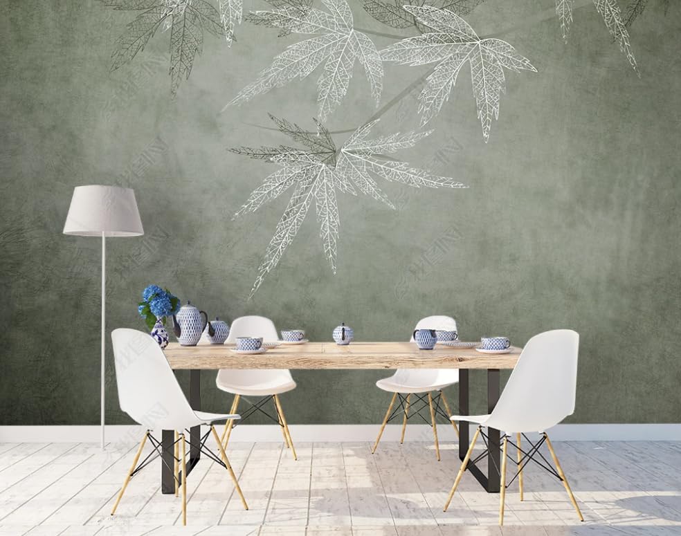 Papier peint intissé feuille abstraite de qualité pour poster mural chic - 2