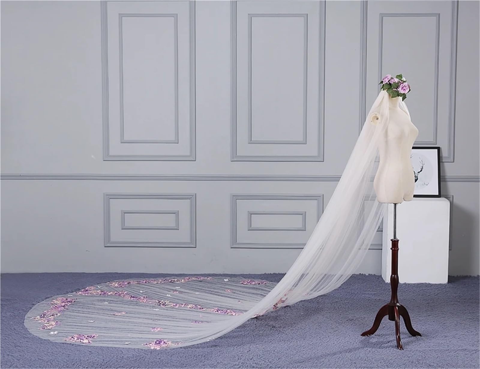 Generico Veli da sposa cattedrale Applicazioni in pizzo Veli da sposa Accessori da sposa sposa Vestido de Noiva