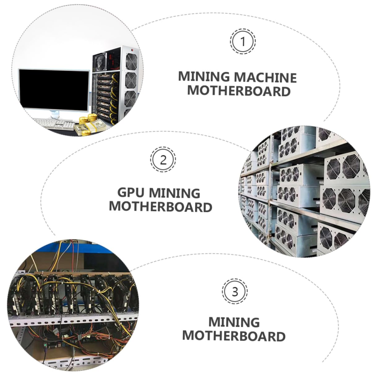 Cabilock Scheda Madre per Mining CPU 8 Slot Gpu, 1 Slot Ddr3 Sodimm, Interfaccia Vga Integrata, Supporto Boot di Rete