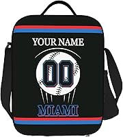 Vista 9 de Fiambrera personalizada con cualquier nombre y cualquier número, correa ajustable personalizada, bolsas de almuerzo con aislamiento deportivo