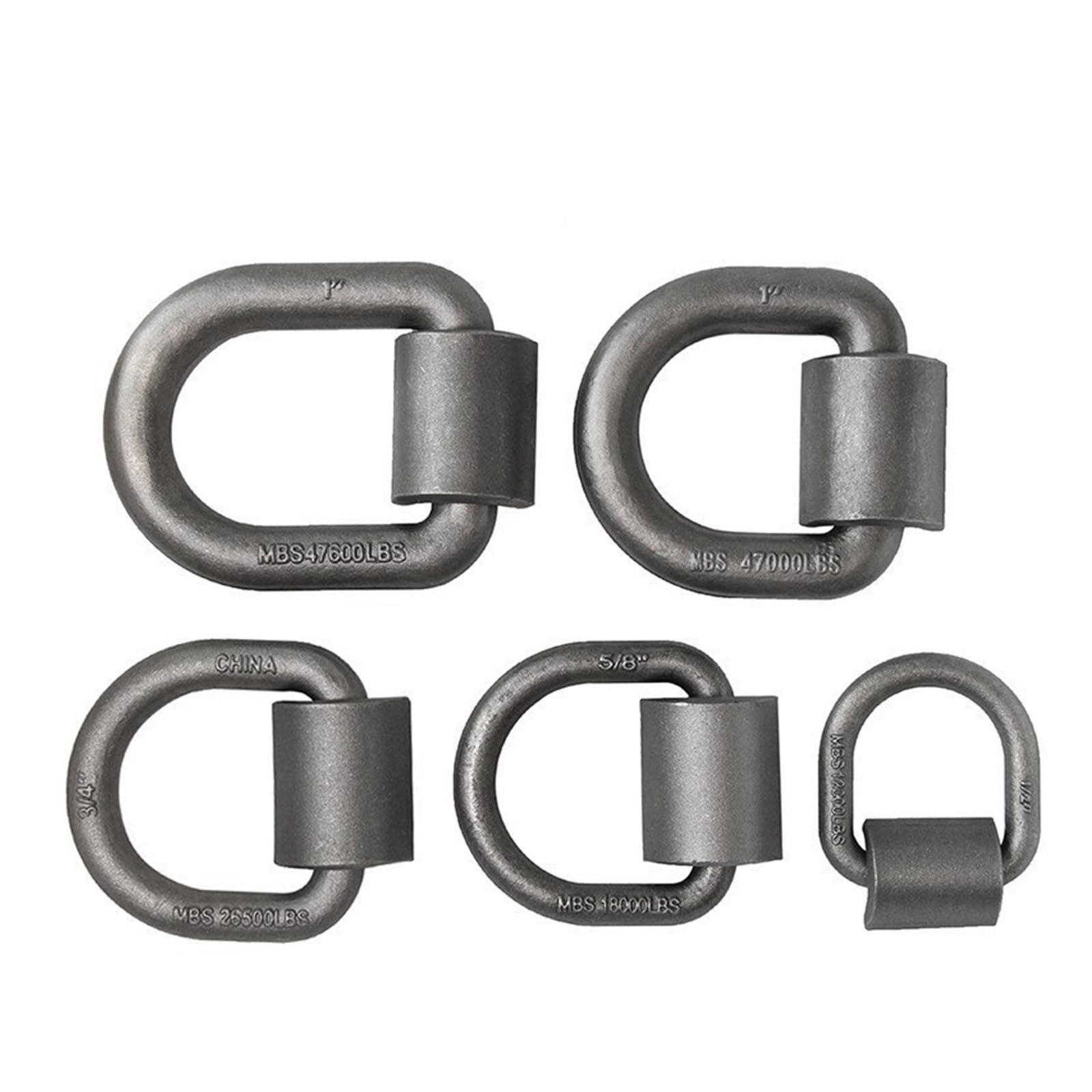 Anneau en D soudable de 1 à 20 tonnes, anneaux de levage forgés à haute résistance, point de levage, anneau de force d'arrimage robuste, anneau latéral, ancrage rabattable à souder(1/2inch)