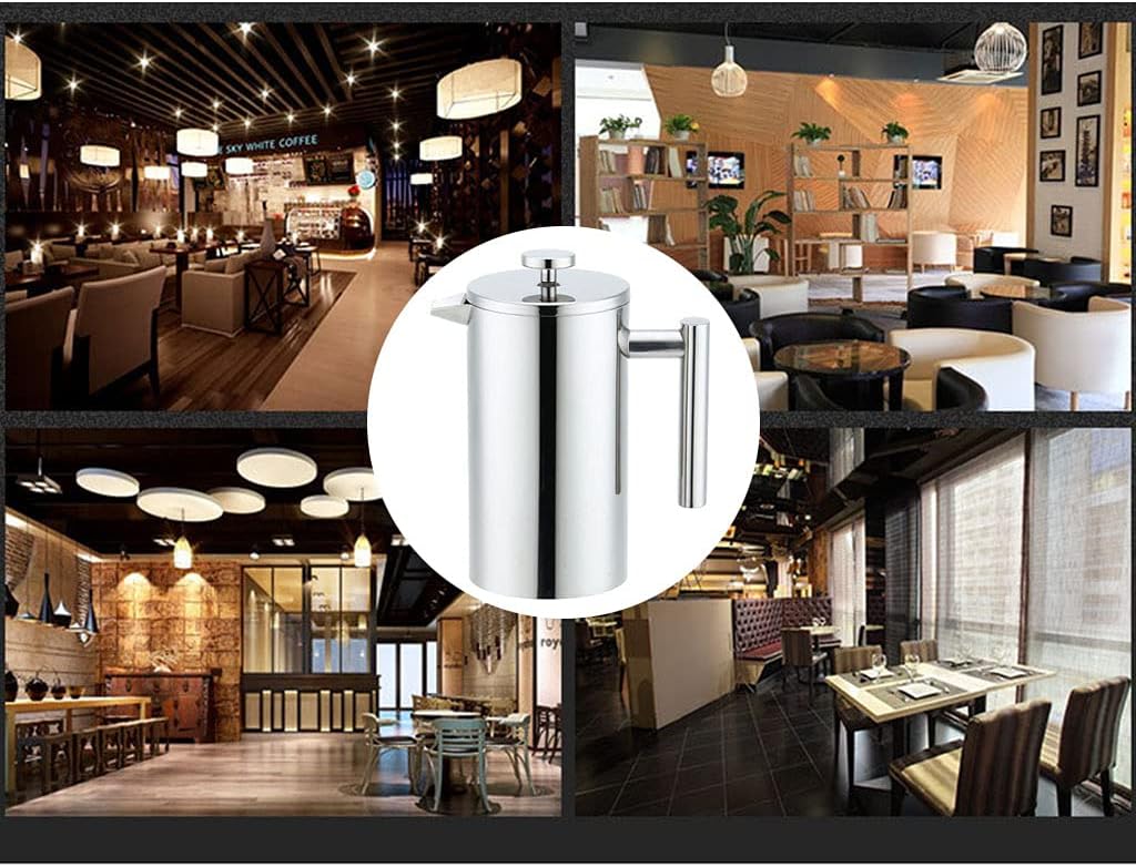 French Maker 304 Grade Stainless Steel Insulated Coffee Presses For Dishwasher Safe