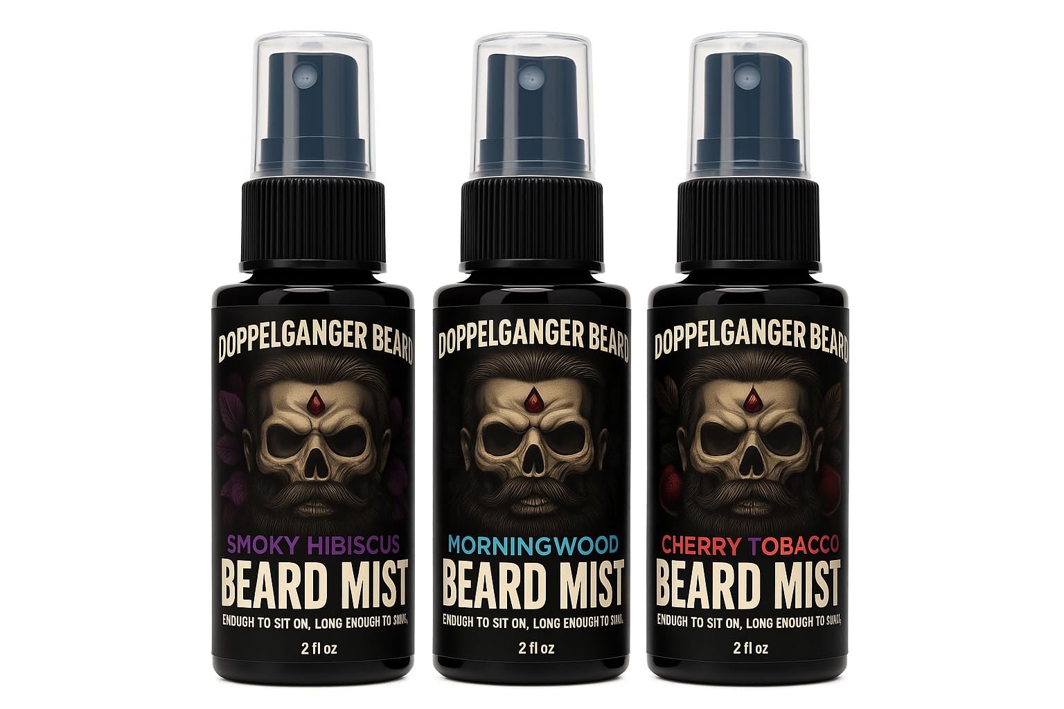 Hydrating Beard Mist Non Greasy Beard Softener Spray - Leave In Beard Conditioner - Daily Beard Moisturizer with Cologne Quality Scents (2 oz, Cherry Tobacco)