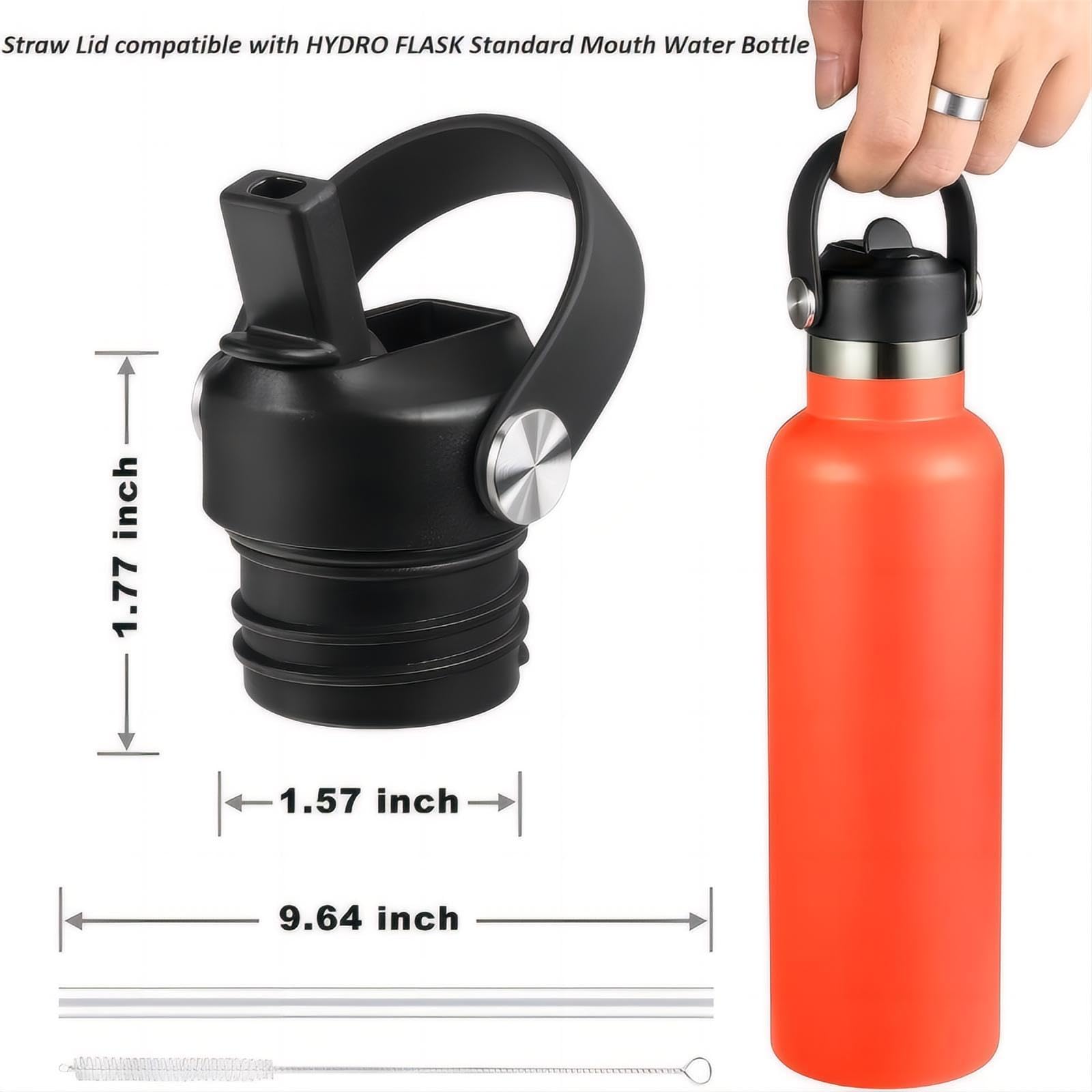 Amazon.com : Straw Lid for Hydroflask, Lids with Straw for Hydro Flask, Straw  Lid 18 21 24 oz Standard Mouth, Replacement Lid Water Bottle, Top Cap with  Flexible Handle, Sport Water Bottle