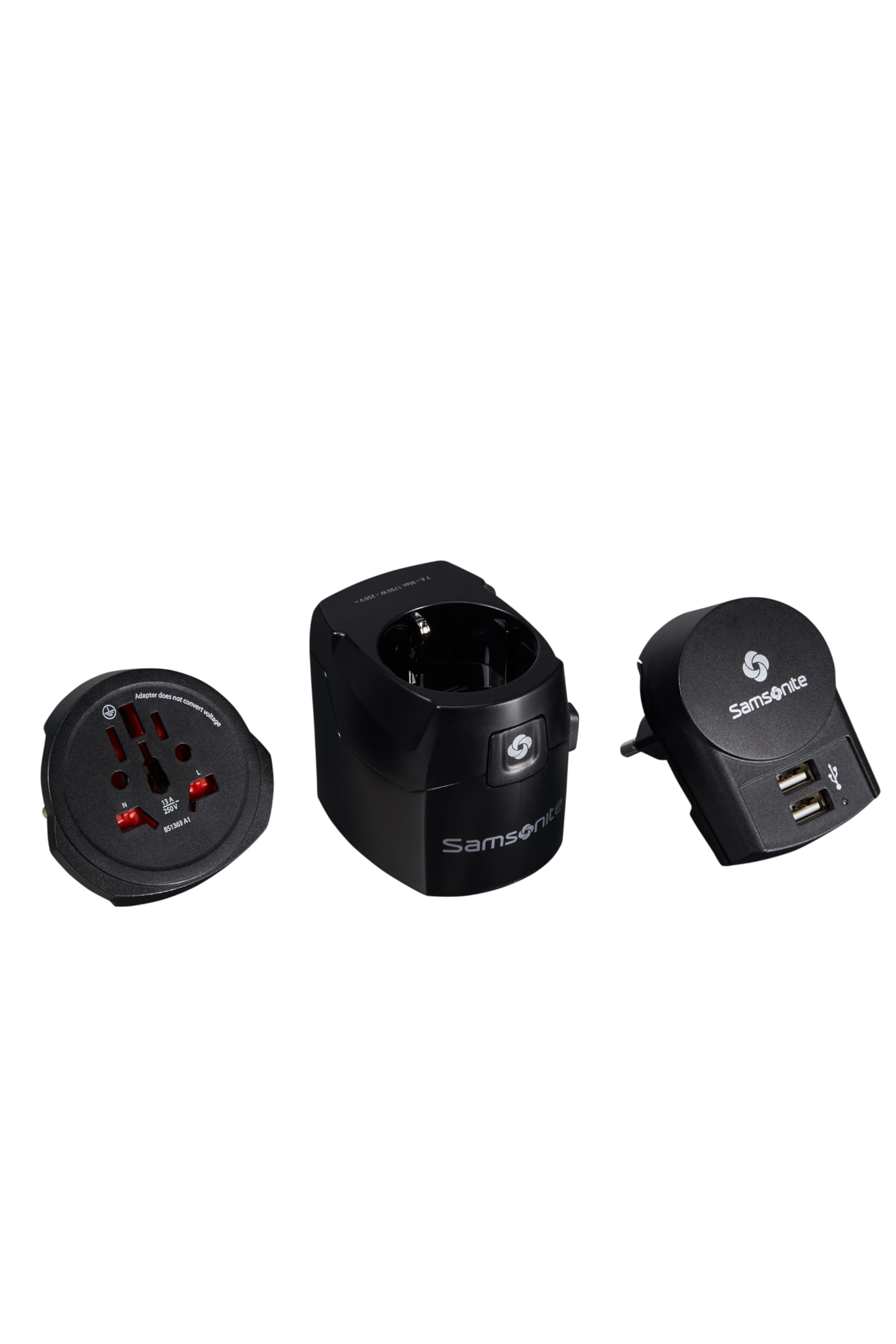 SAMSONITE AKCESORIA TRAVESY - World Adapter Pro 3 -p+USB, czarny (czarny)