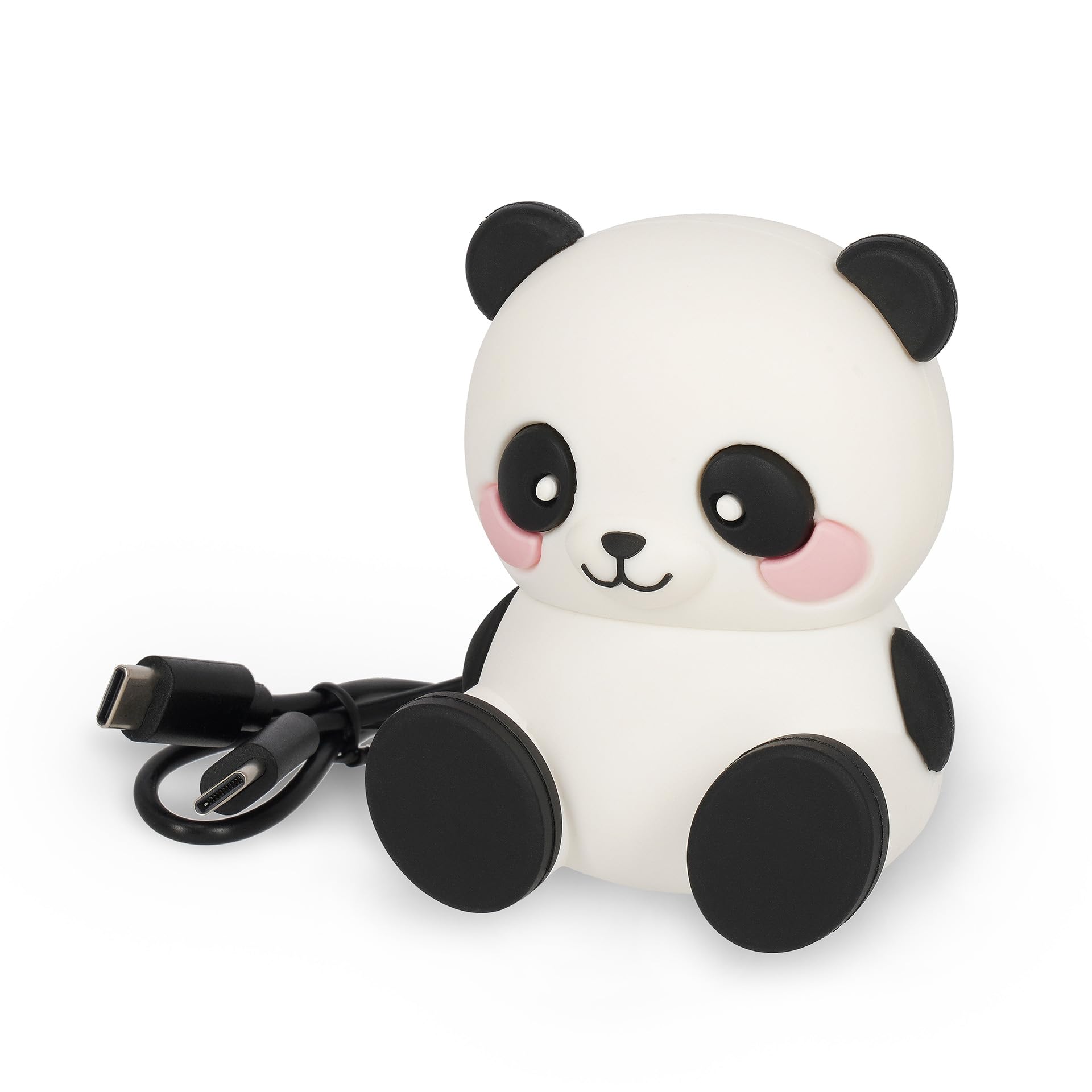 LEGAMI - Kabelloser Lautsprecher mit Halterung, The Sound of Cuteness, Panda-Design, Wiederaufladbar, Type-C-Kabel Inklusive, Als Handyhalterung Verwendbar, 6 x 8 x 5 cm