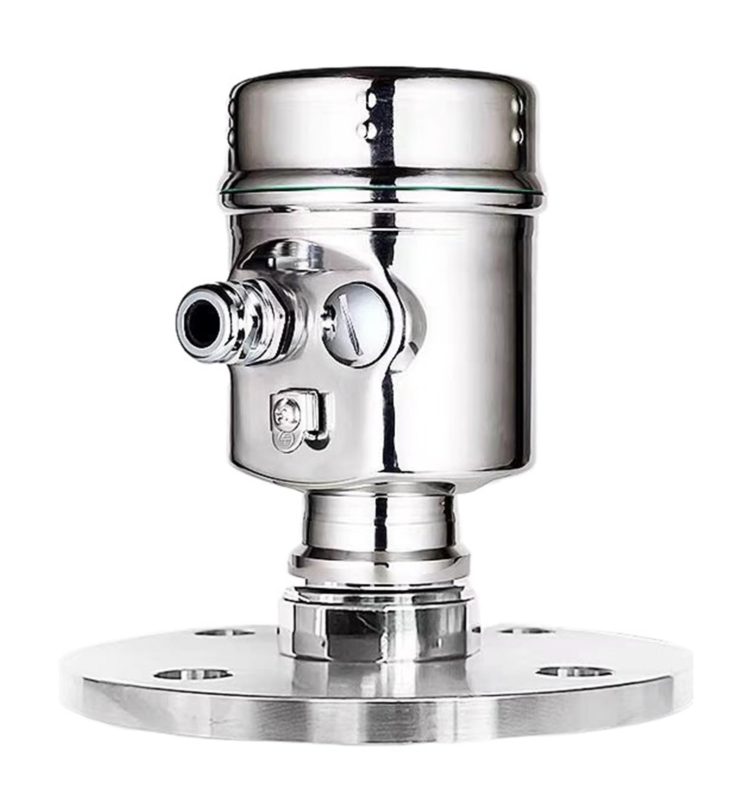 QfUxYYSLD 80ghz Radar Level Sensor for Liquids, Powder Radar Level Meter Device, Alkali Acid Stainless Steel Radar Level Meter Sensor (DN100 High TEM.)