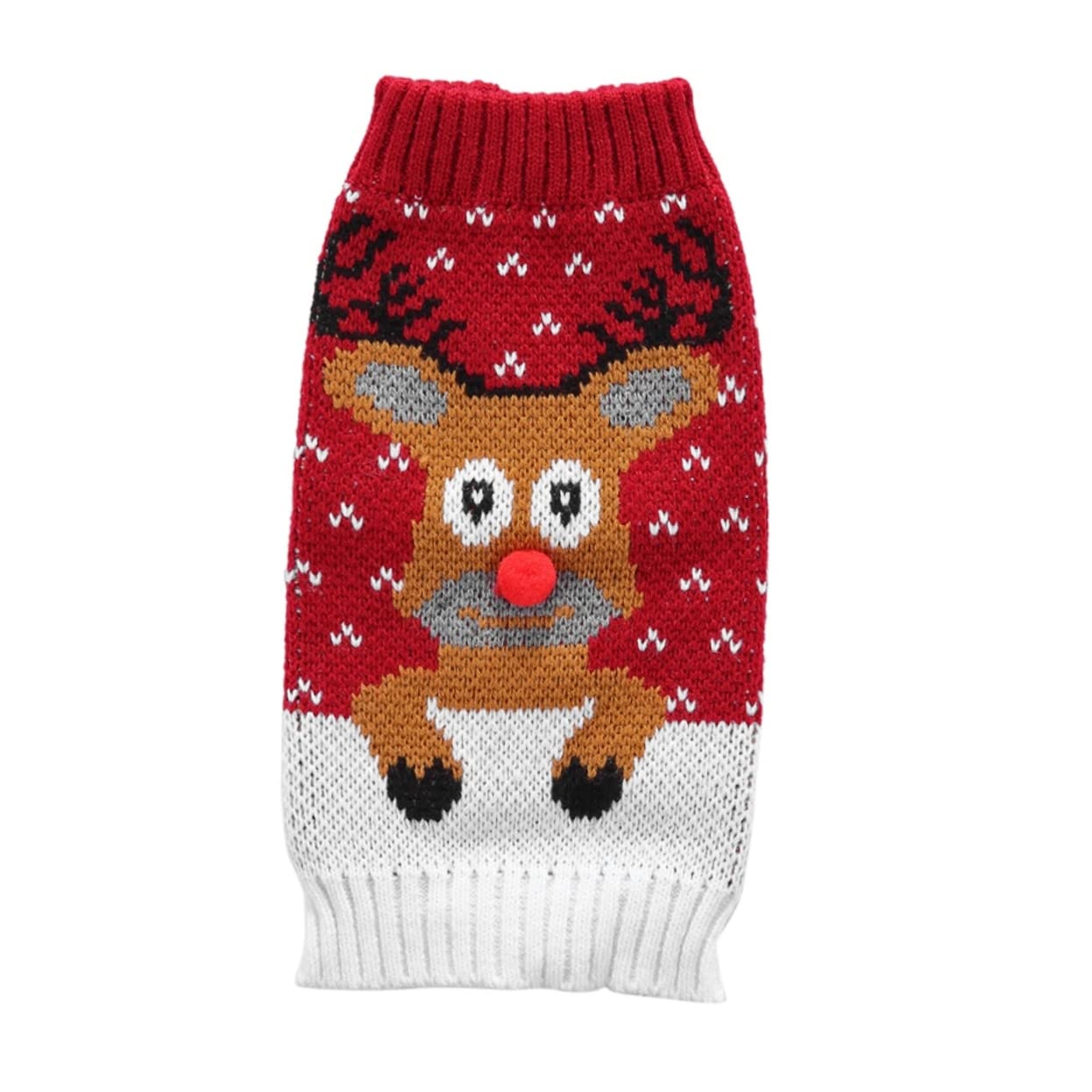 HMJGDHX 2 Pezzi Cucciolo Vestiti Invernali Caldi Maglione per Cani Adorabile Costume da Cervo per la Festa di Natale