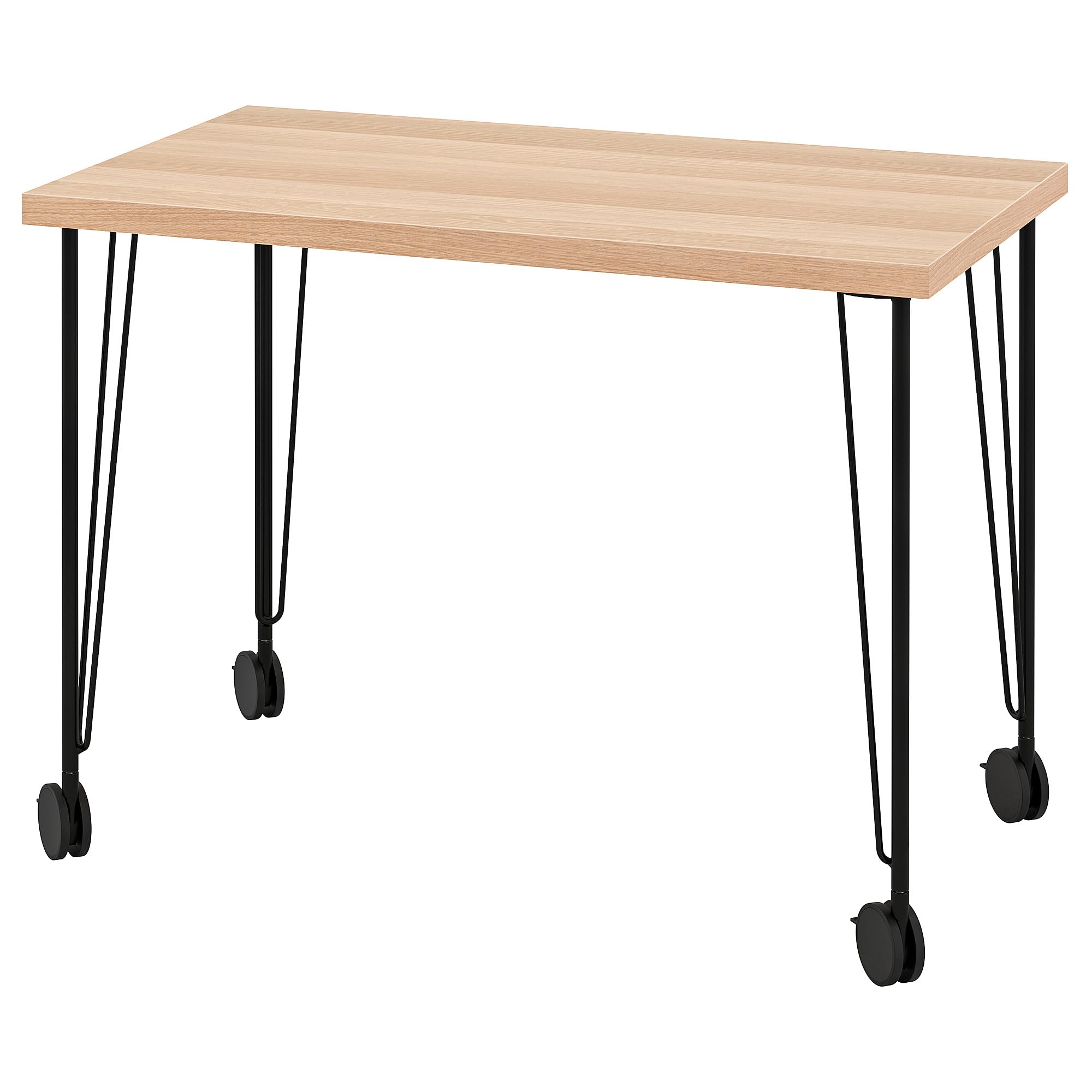 Bureau 100x60 cm ProTuning KRILLE/LINNMON pour créer un coin télétravail scandinave