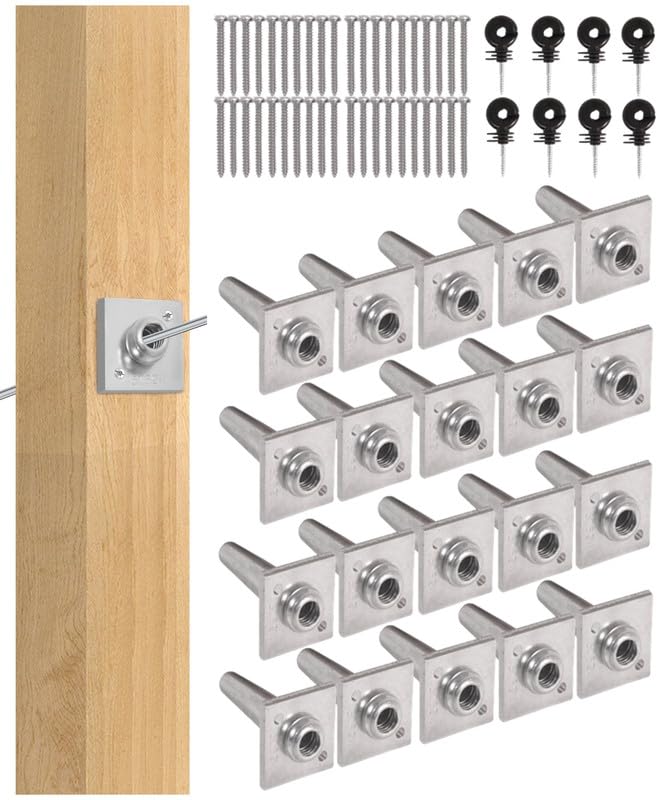 Wire Vise for 8-11 Gauge Wire - 20 pack One Way Anchor Wire Vice for Grapevine Trellis Arbor Fences with 40 Screws