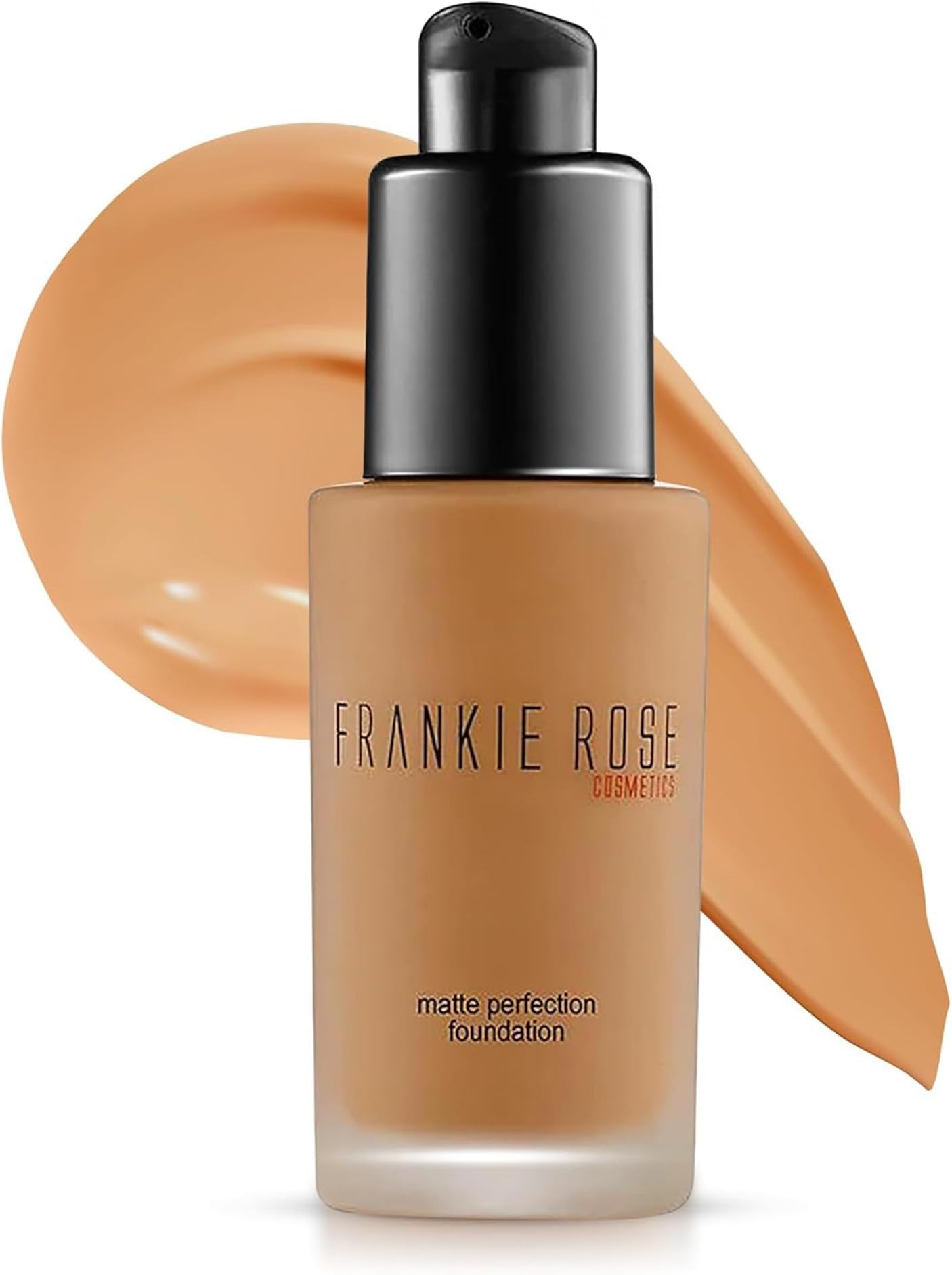 Frankie Rose Cosmetics Matte Perfection Foundation Makeup – Long-Lasting, Hydrating Foundation for Semi-Matte Finish - Foundation Full Coverage for All Skin Types - (Gold) 1.0 US fl oz / 30 ml