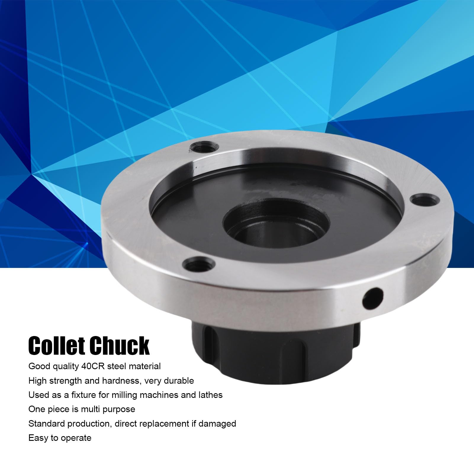 Collet Chuck, sujeción de agujeros rectos Herramienta de torno de fresado CNC de 32 mm de diámetro con accesorio para la máquina de la máquina de fresado CNC (ER32-100 (72))
