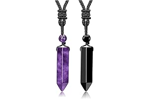 JOVIVI Purple Gem Necklace: Embrace the Healing Power of Amethyst