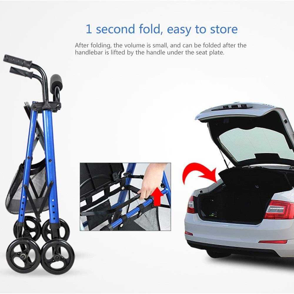 Sedie a rotelle manuali Sedia a rotelle leggera per anziani esigenze di mobilità Scooter Spinta a mano Sedia a rotelle Walker per anziani con poggiapiedi Sedia a rotelle pieghevole con braccioli