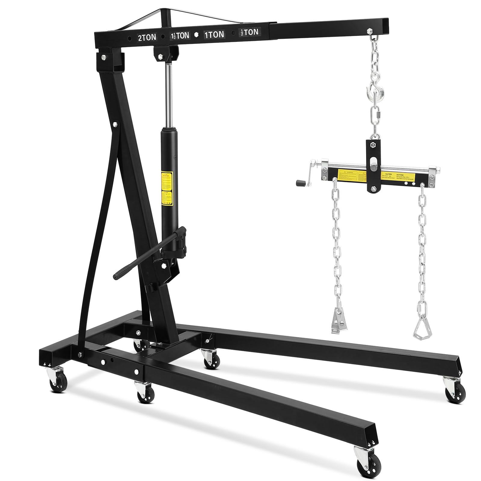 2 Ton Engine Hoist with Lever Stabilizer, Engine Hoist Lift for Garage
