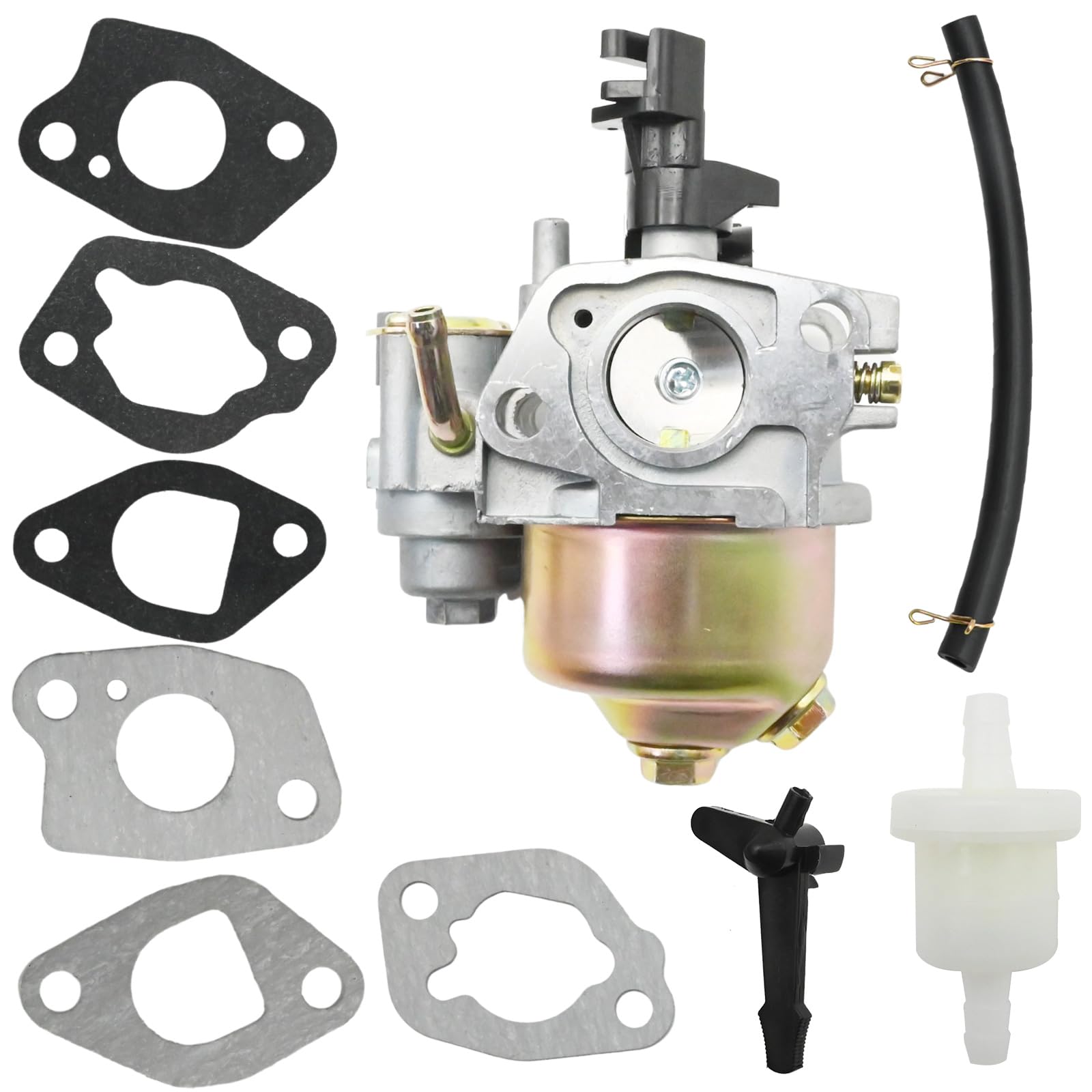 Hoypeyfiy GX160 Carburetor Replacement for Honda GX120 GX140 GX168 GX200 4HP 5.5HP 6.5HP Small Engine Generator Pressure Washer Kart Carb Kit 16100-ZH8-W61 16100-ZH7-W51