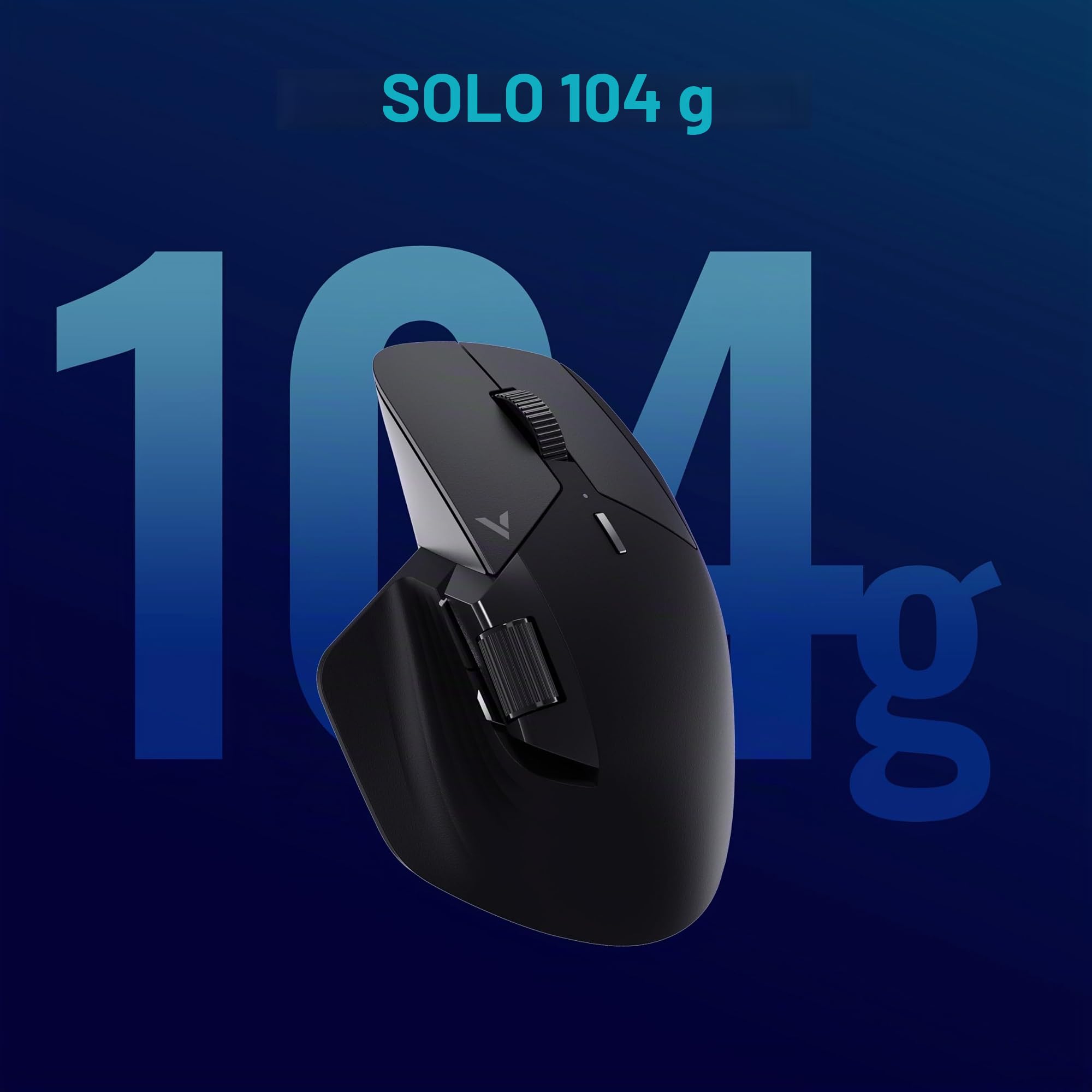 Rapoo VT0PRO - Ratón inalámbrico para Videojuegos de 2,4 GHz con Sensor óptico de 26000 dpi, aceleración de 50 G, 650 IPS, hasta 160 h de duración de la batería, PC/Mac, Color Negro