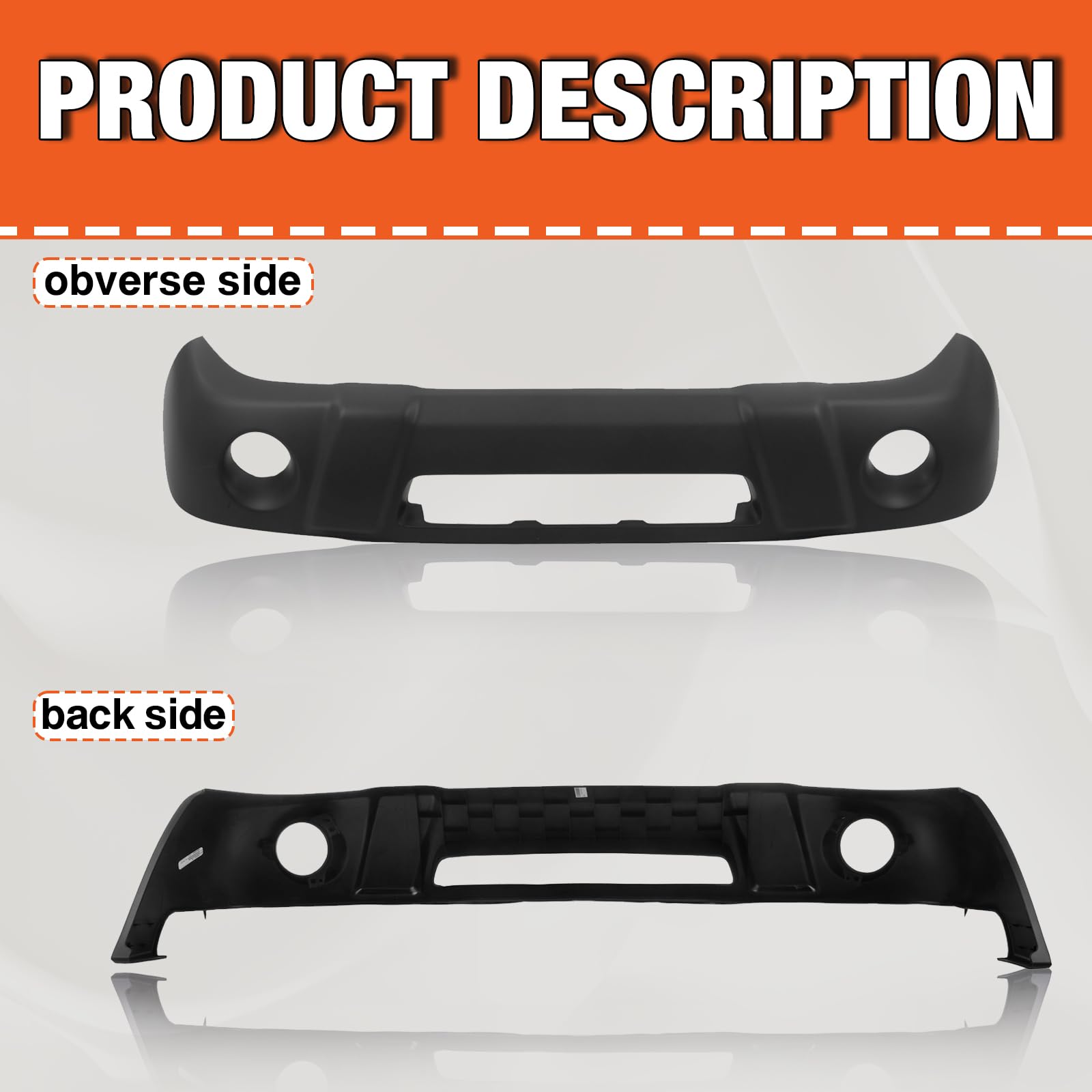 Amazon.com: CarPartsDepot Texture Front Bumper Dam Valance Lower