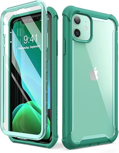 Miniatura 2 de i-Blason Ares - Funda para iPhone 11 de 6.1 pulgadas (2019), funda protectora transparente de doble capa con protector de pantalla integrado (rojo