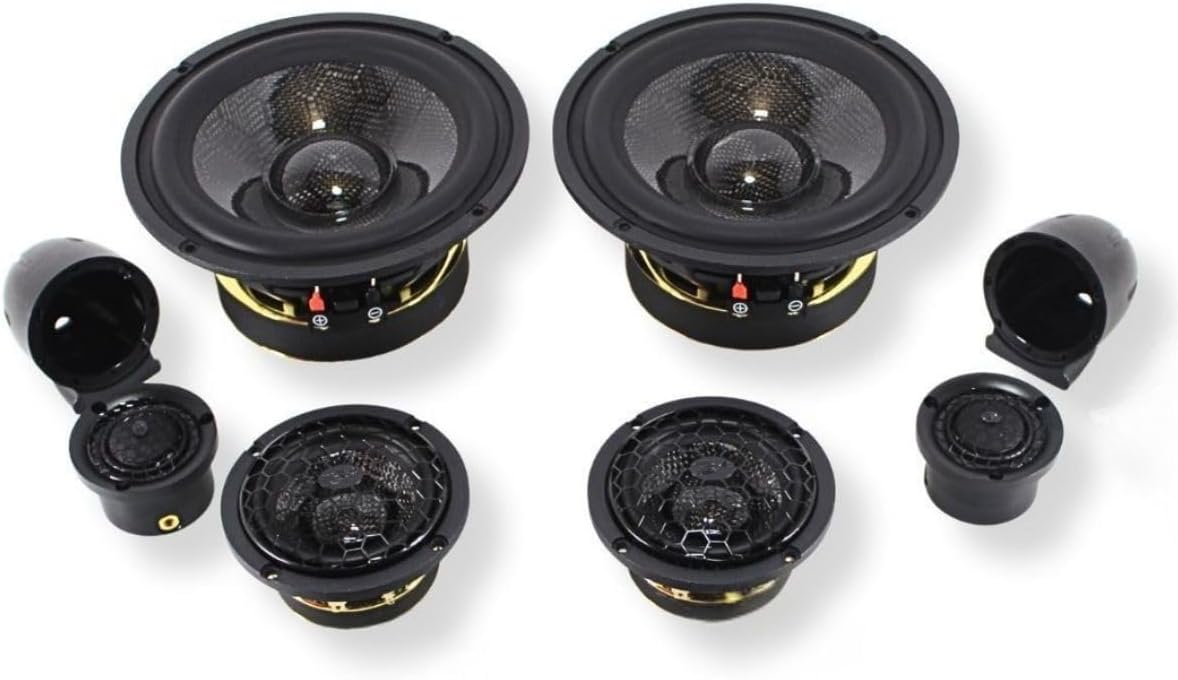 B2 Audio 3-Way 6.5" REF SQ Series Car Audio Component Speaker System