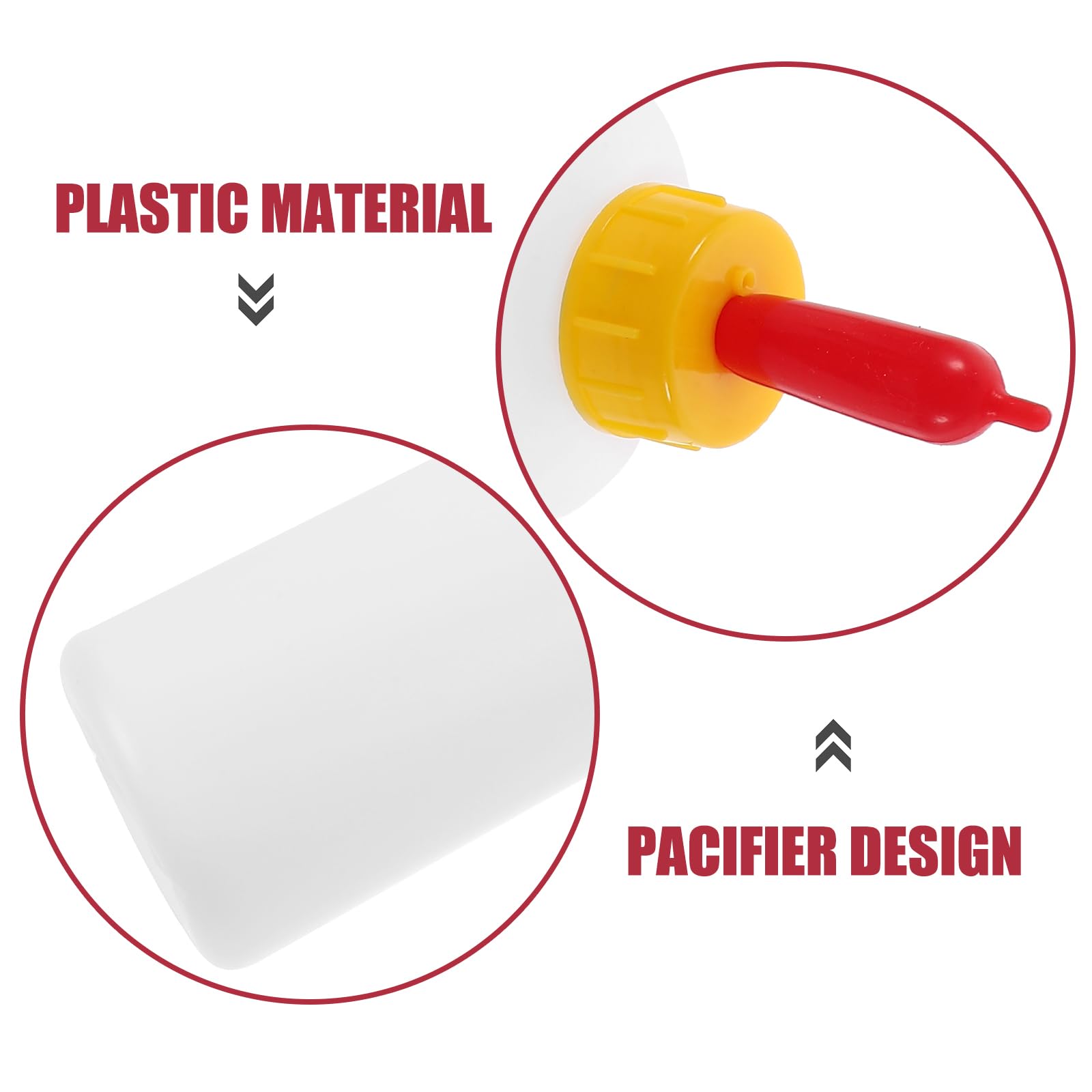 Cabilock 400ml Livestock Feeding Bottle 5pcs Small Animal Milk Lambs Feeder For Puppy Pet Dog Cat Calf