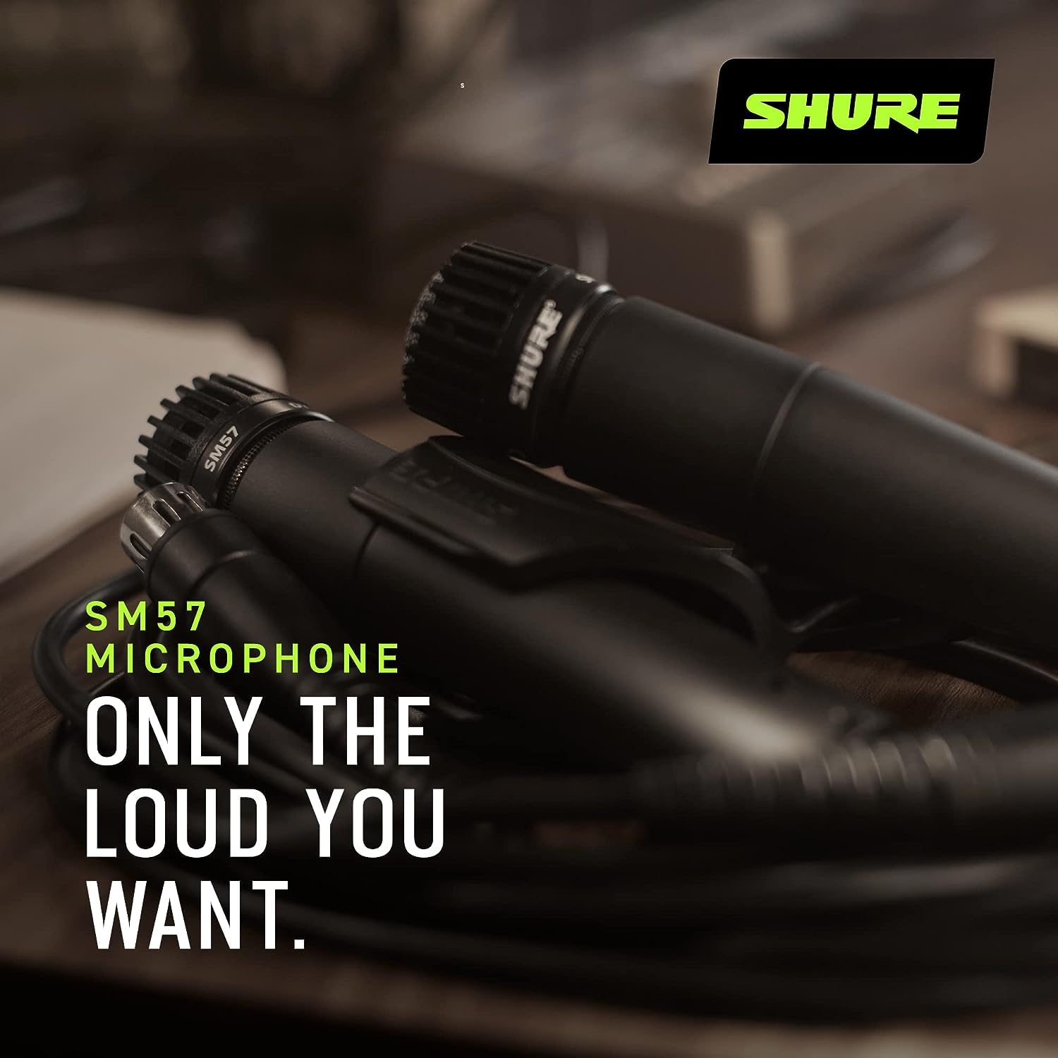 Shure  Pro XLR Dynamic Microphone - Professional Studio & Live Performance Cardioid Mic for Instruments, Recording for Drums, Percussion, & Instrument Amplifier Miking (SM57-LC): SM57 + MVX2U