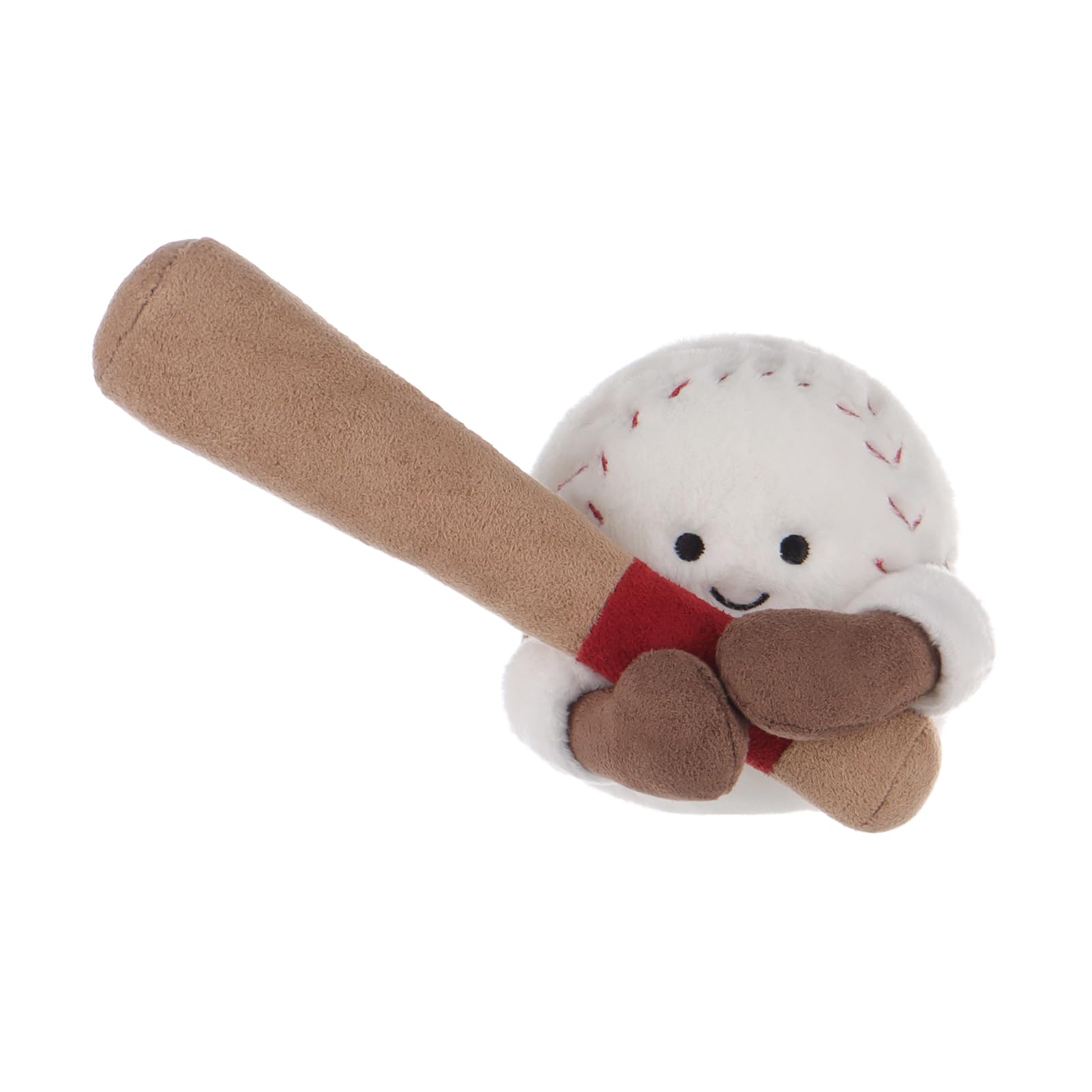 Apricot Lamb Happy Baseball Plushies Stuffed Animals for Kids Soft Cute Plush Toys for Baby Girl and Boy Fluffy White Happy Baseball