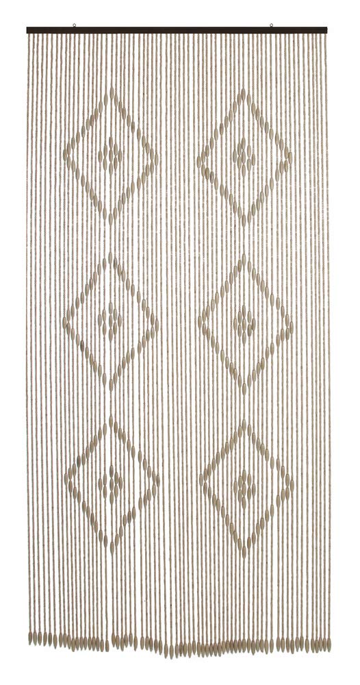 VERDELOOK Tenda in Legno, 120x240 cm, Fantasia rombo Colore Naturale, Fili 80