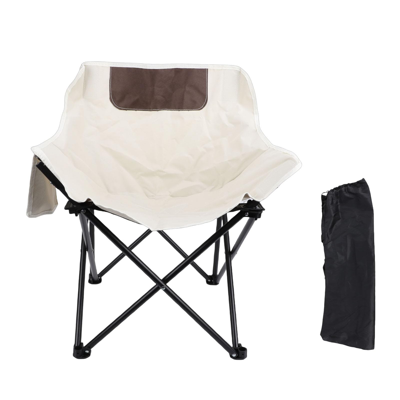 Leichter Tragbarer Stuhl, Klappbarer Campingstuhl mit Aufbewahrungstasche in der Seitentasche, Robuster Outdoor-Stuhl für Picknick, Angeln, Parkaktivitäten, Faltbarer mit